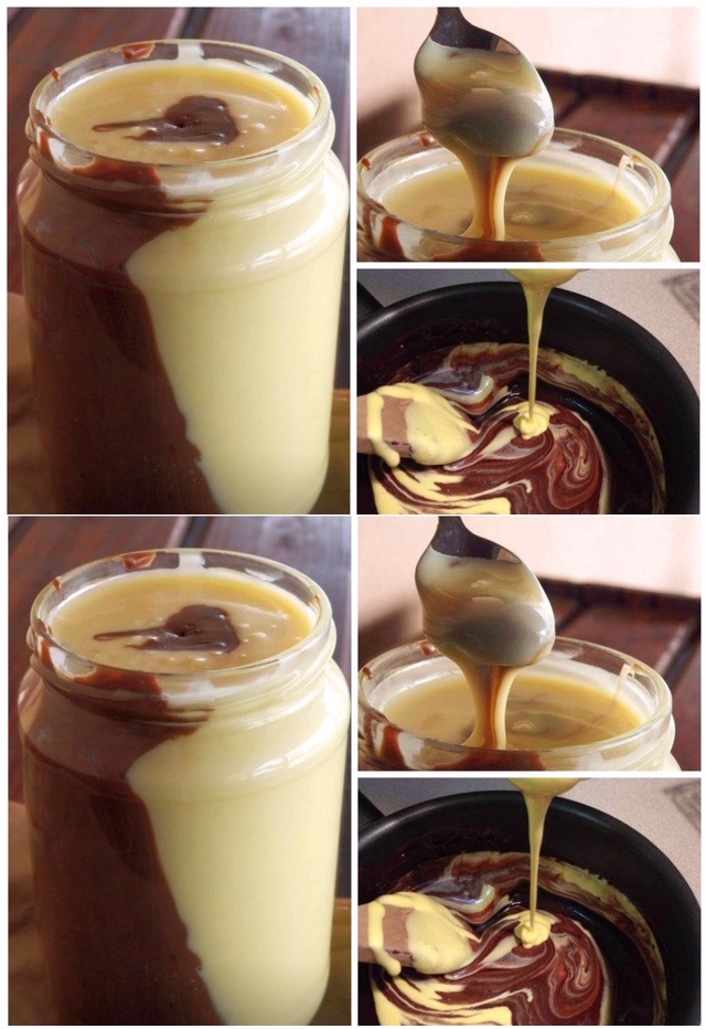 Приготвих го и скрих буркана, защото моите лами го омитат за секунди! Върха на домашния течен шоколад: