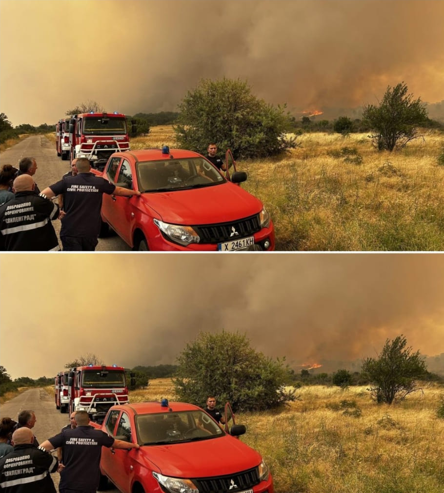 Извънредно: Голям пожар бушува, летят пожарни