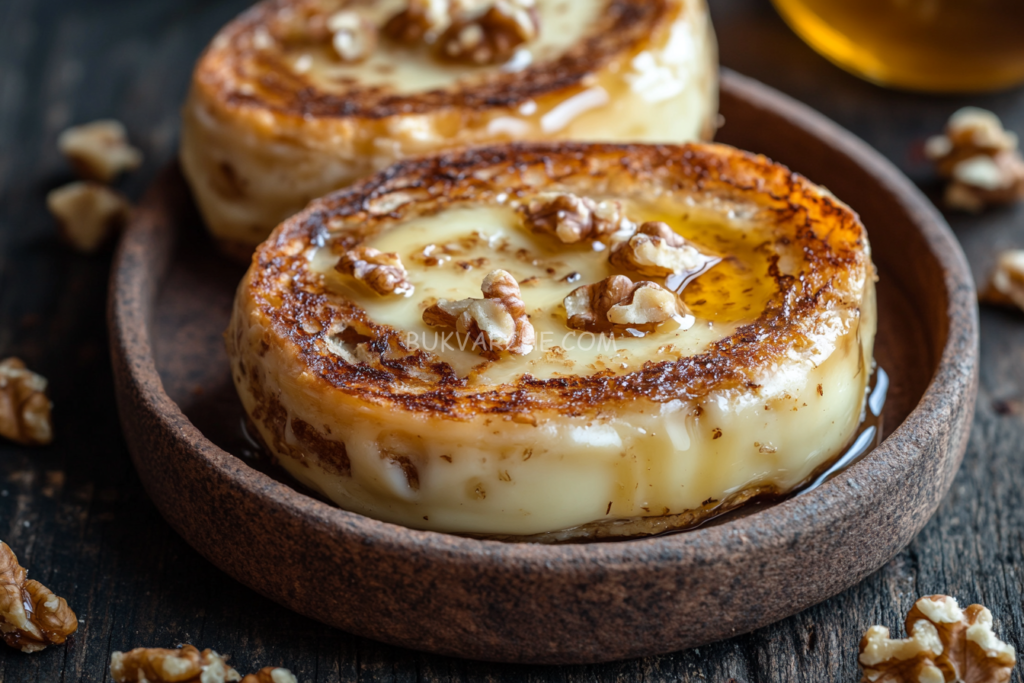 Запечено сирене с мед и орехи