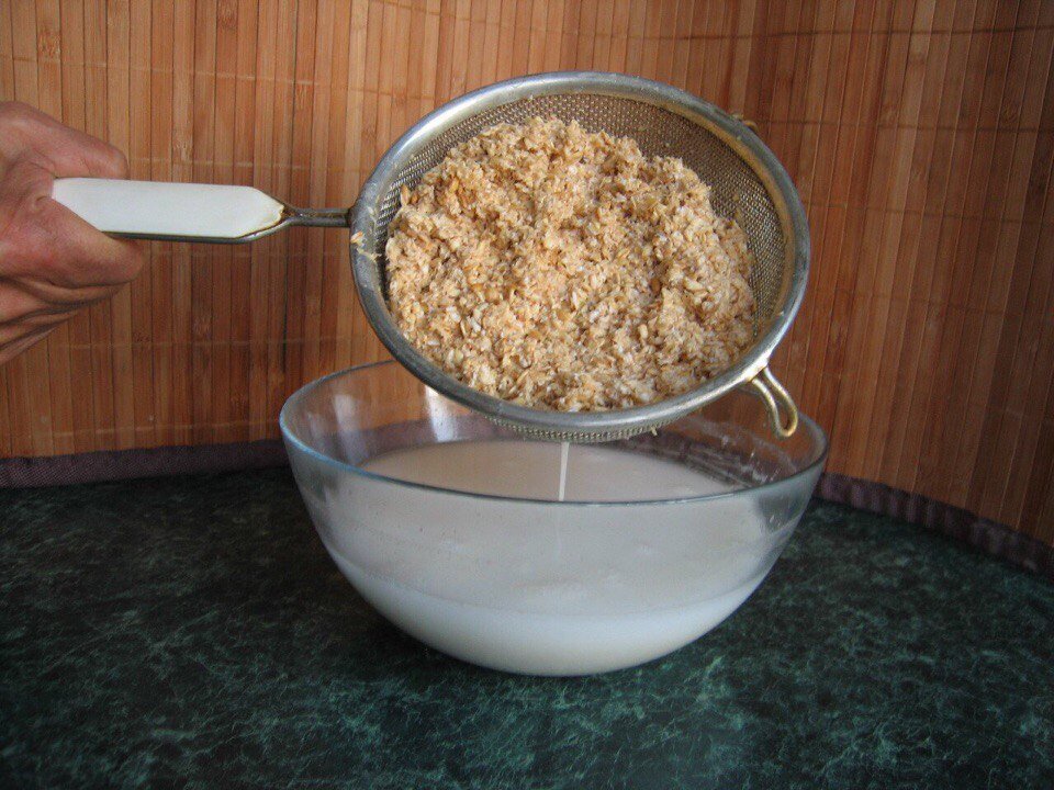 прецеждане овесени ядки