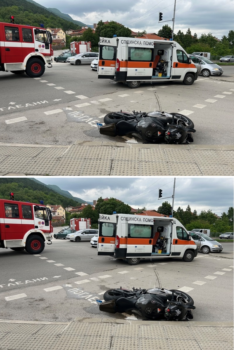 Извънредно! Зверска катастрофа с мотор току що