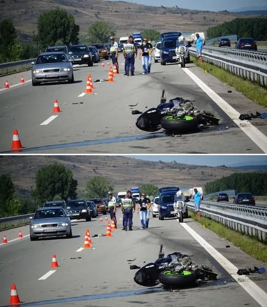 Извънредно! Жестока катастрофа, моторист загина на място