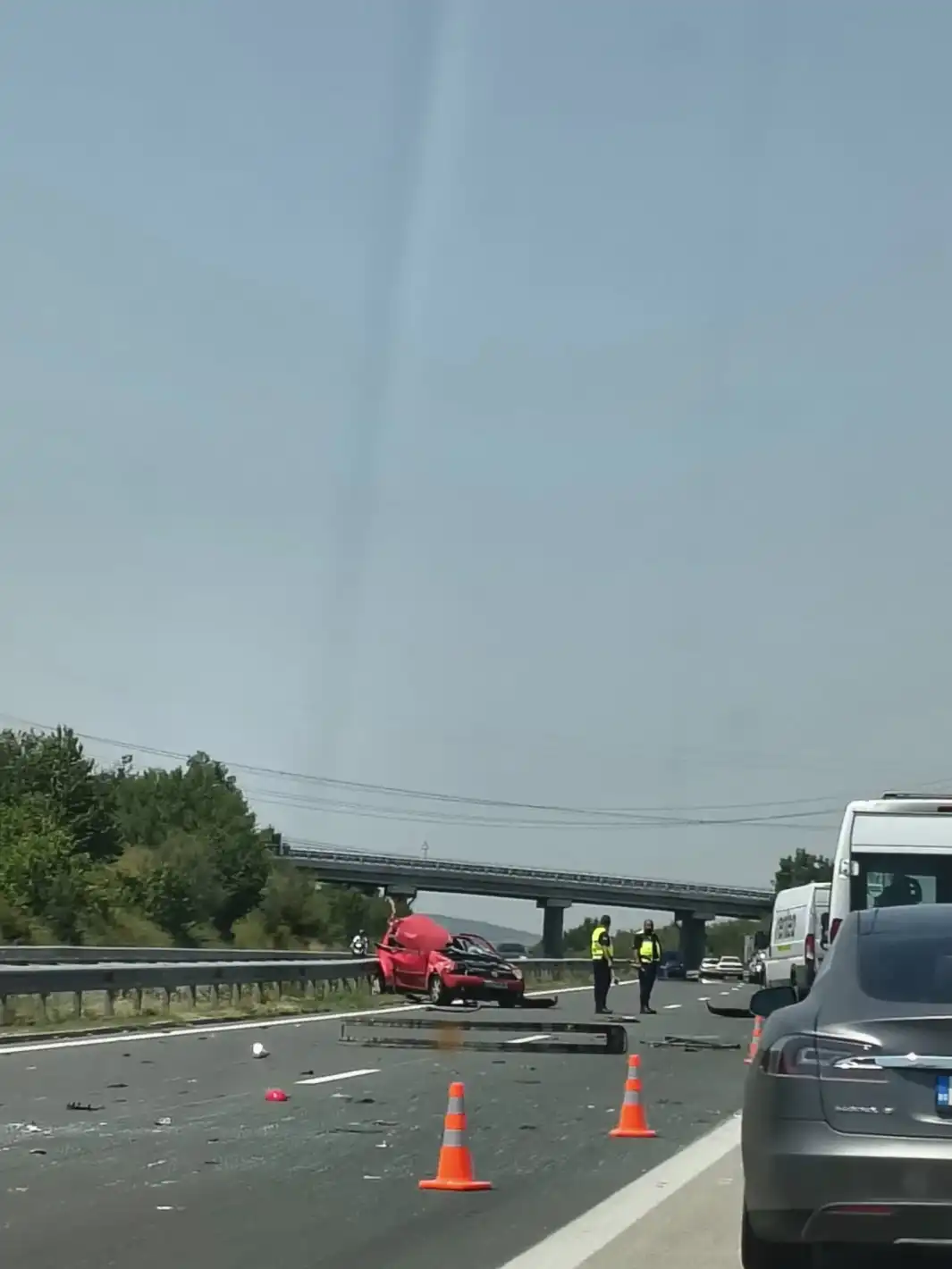 Извънредна ситуация на АМ 'Хемус', веднага дойде полиция