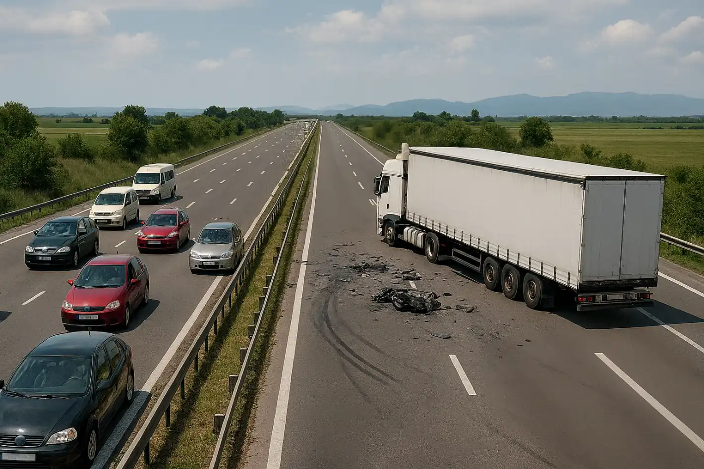 Катастрофа със загинал моторист затвори АМ "Тракия"