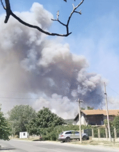 Извънредно: Пожар край Бургас, Видео запечата ужаса