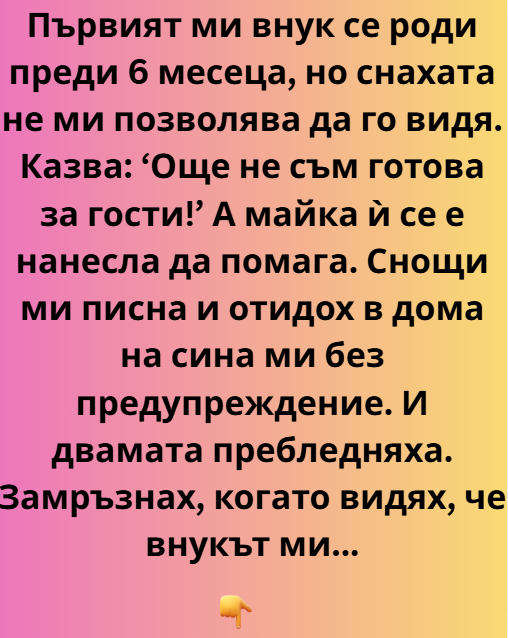 Шест месеца. Сто осемдесет и три дни. Толкова време беше минало, откакто сърцето ми се разшири до неподозирани размери, за да побере в себе си едно ново, мъничко същество