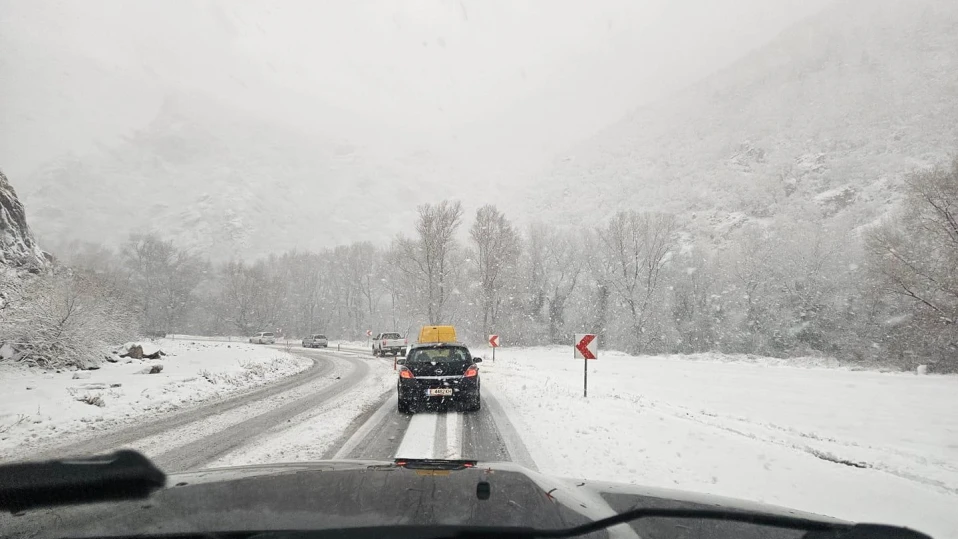 Времето се побърка! Сняг се сипе на парцали