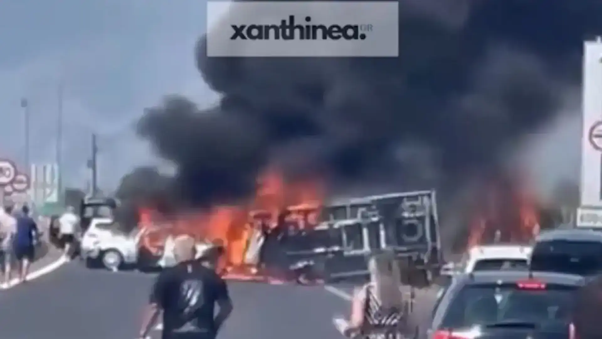 Адско меле с овъглени трупове в Гърция, нашенец бере душа Видео