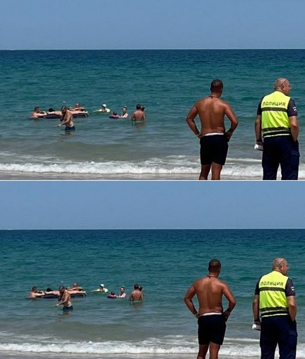 Писъци на Централния плаж в Слънчев бряг, почерня от полиция