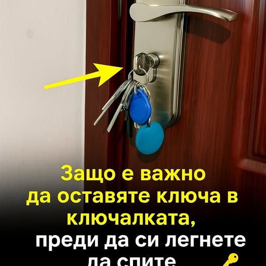 Защо е важно да оставяте ключа в ключалката, преди да си легнете да спите