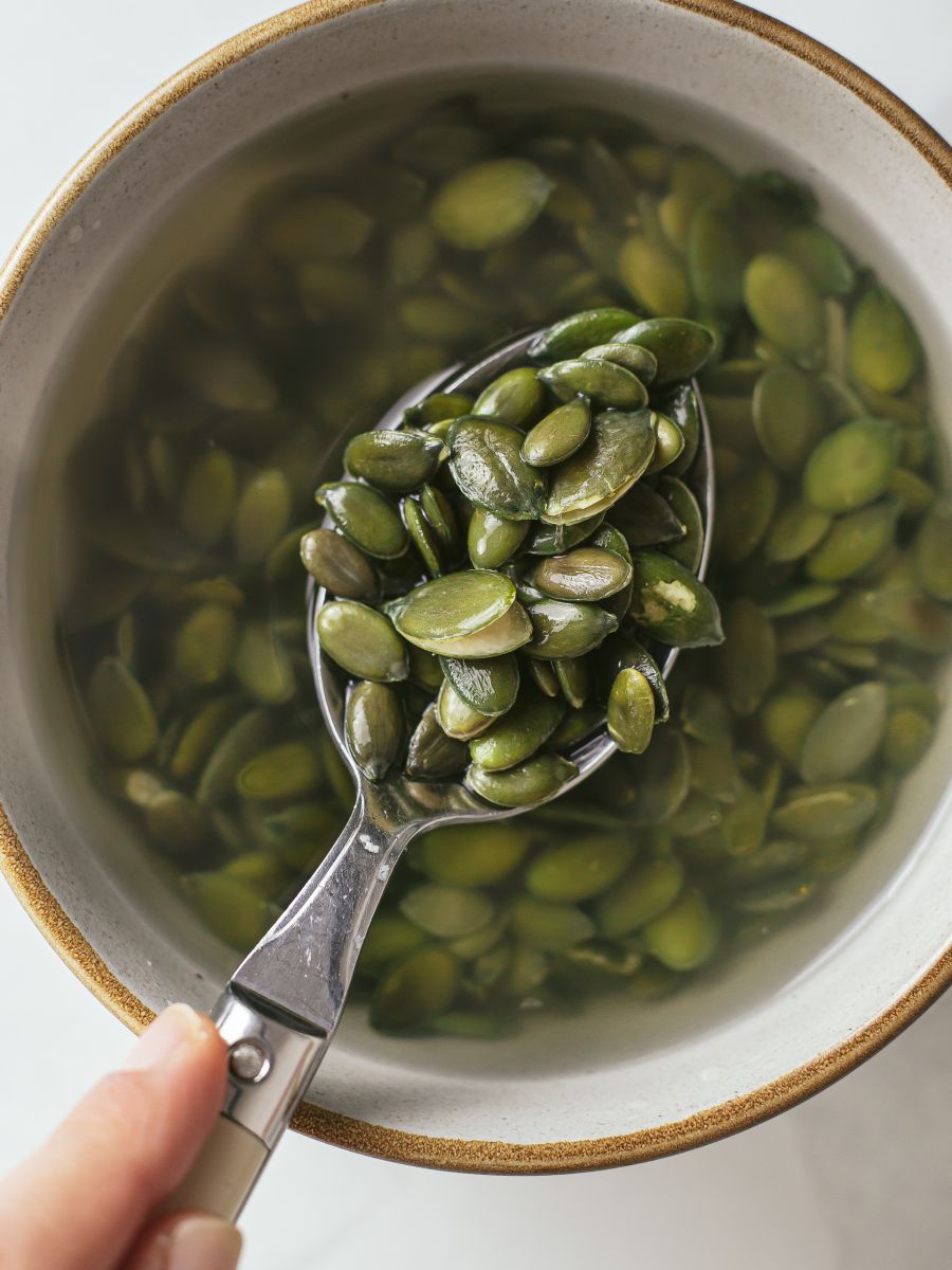 pumpkin seed in water