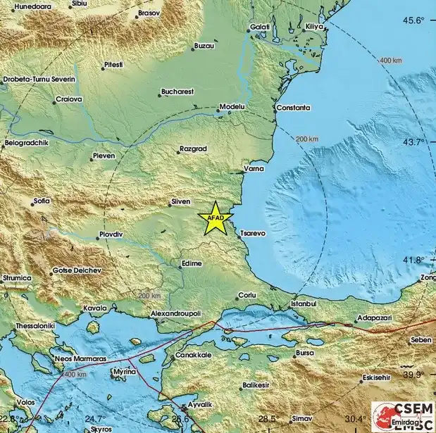 Земетресение в България