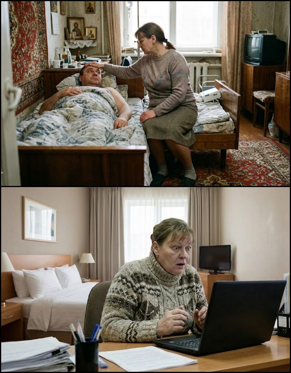 Съпругът ми беше прикован към леглото цели две години, а аз напуснах работа, за да се грижа за него… Но един ден уж заминах при майка ми, а всъщност реших тайно да го наблюдавам през камера – и от това, което видях, косата ми буквално се изправи…