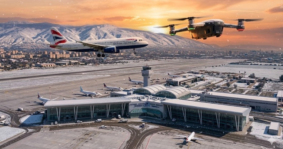 Извънредно! Дрон над летище София