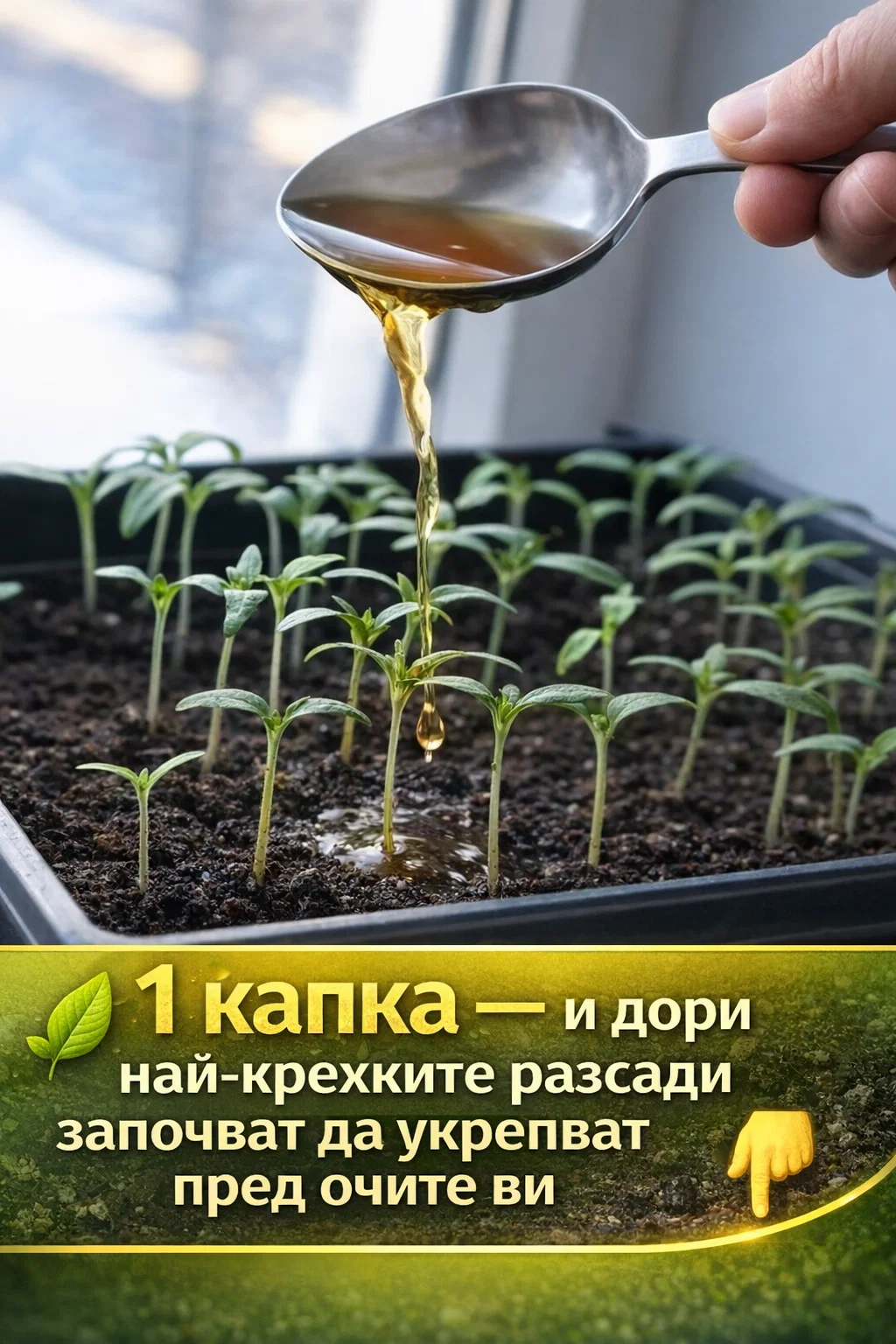 Само една капка — и дори най-крехките разсади започват видимо да укрепват! Моето изпитано подхранване за краставици, домати и чушки