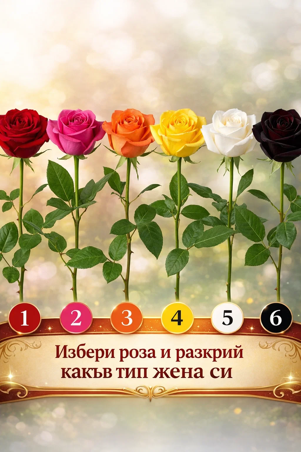 Избери роза и разбери какъв тип жена си.