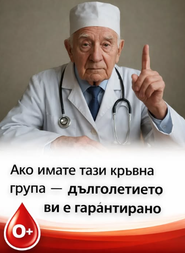 Ако имате тази кръвна група — дълголетuето ви е почтu гарантирано
