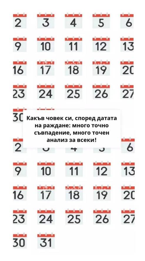 Какъв човек си, според датата на раждане: много точно съвпадение, много точен анализ за всеки