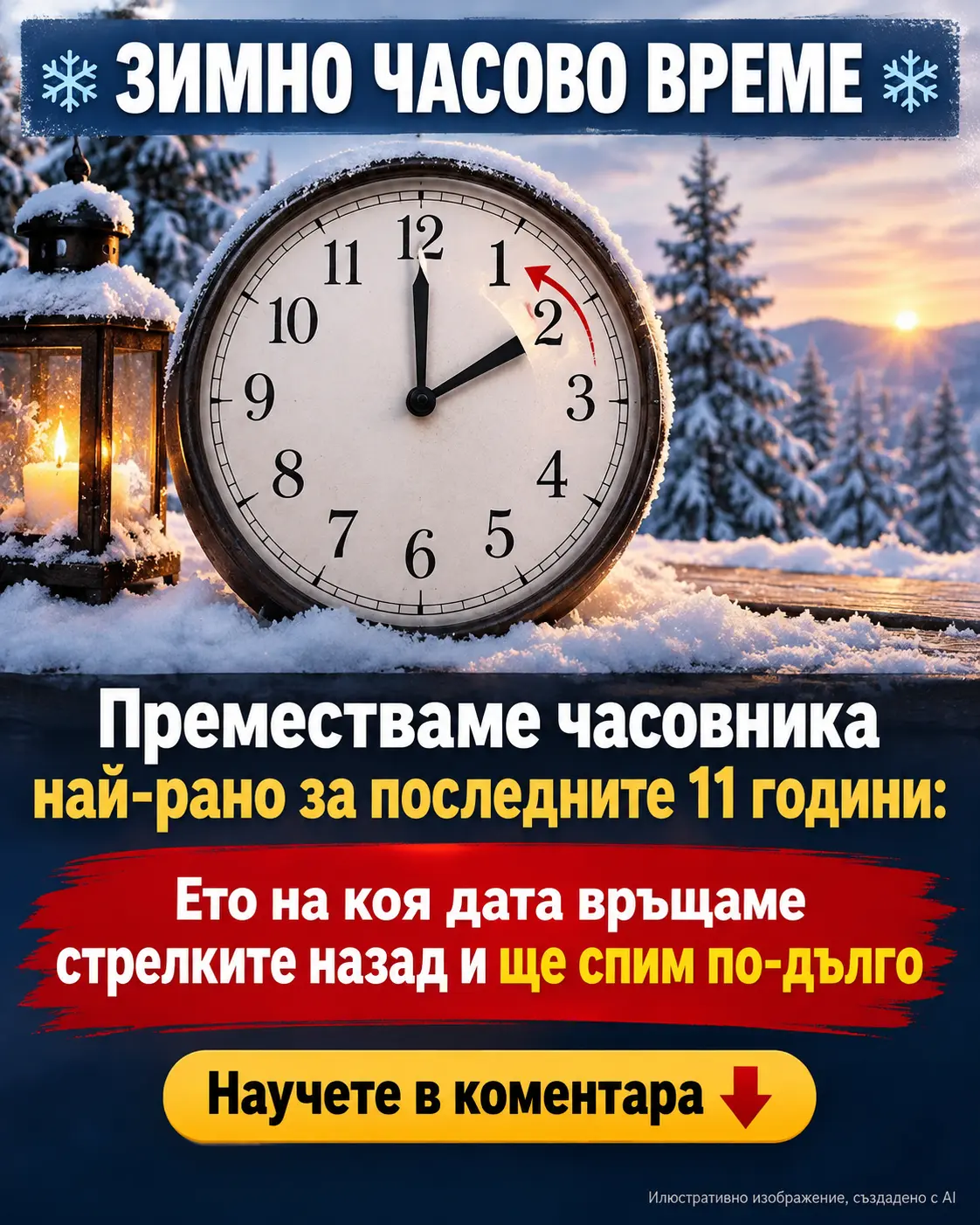 Преместваме часовника най-рано за последните 11 години: Ето на коя дата връщаме стрелките назад и ще спим по-дълго